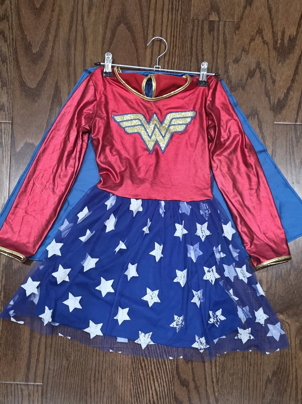 DC Comics Red & Blue Wonder Woman Star Tulle Costume Dress